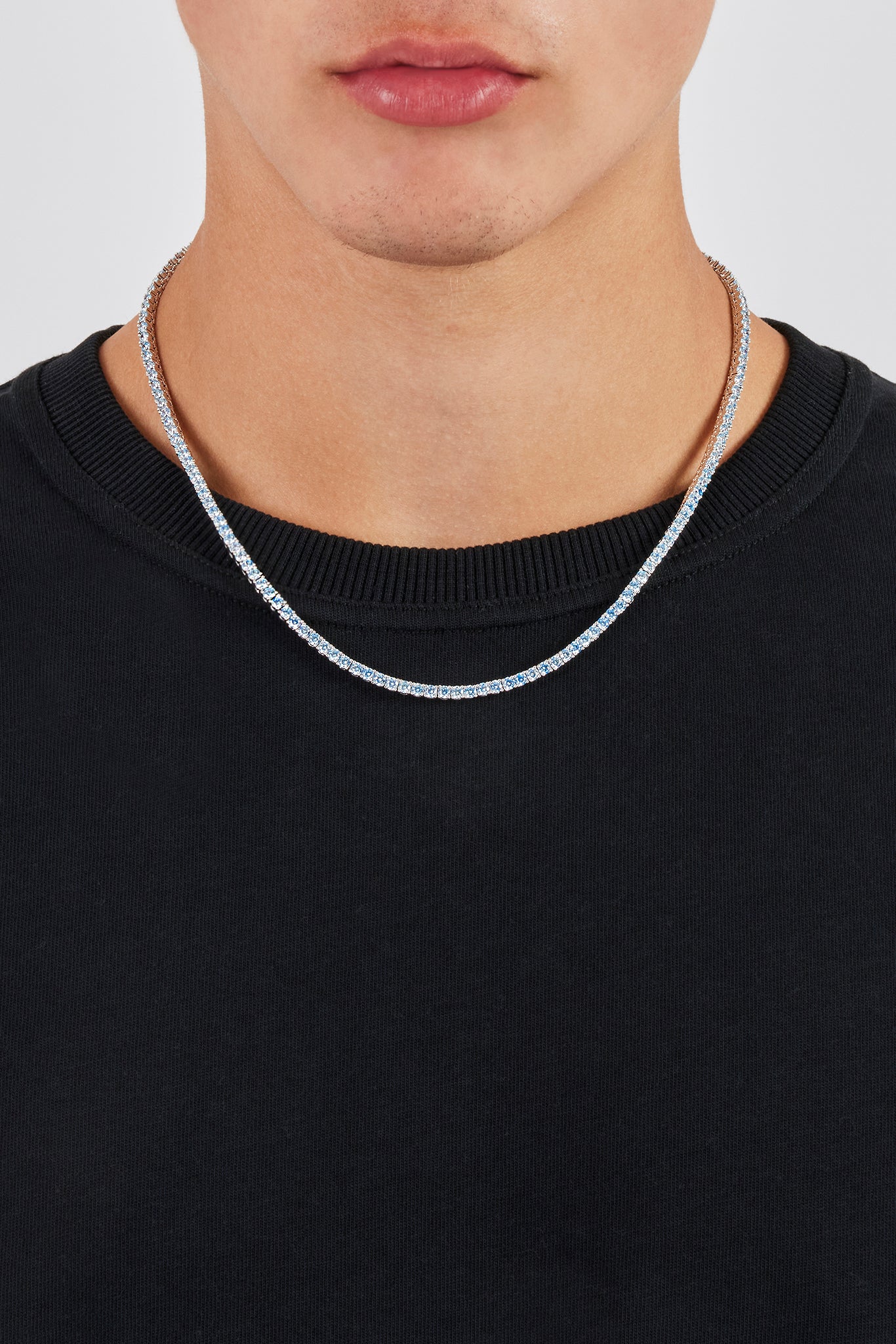 Iced Blue Tennis Chain - 3mm