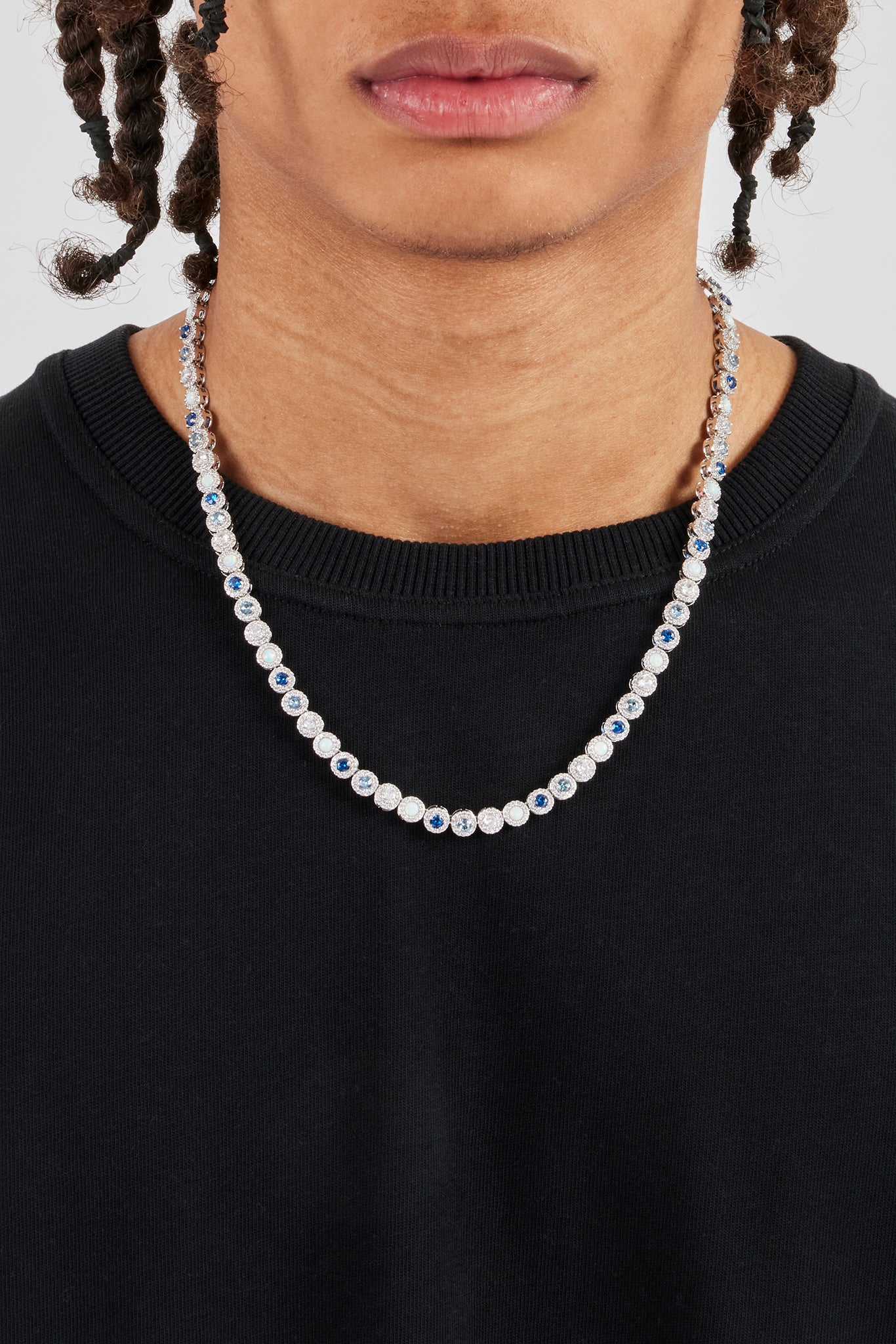 Blue CZ & Opal Chain - 6mm