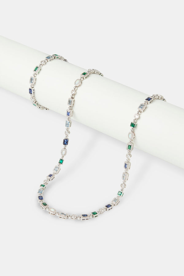 Blue Micro Multi Gemstone & Opal Chain & Bracelet - 6mm