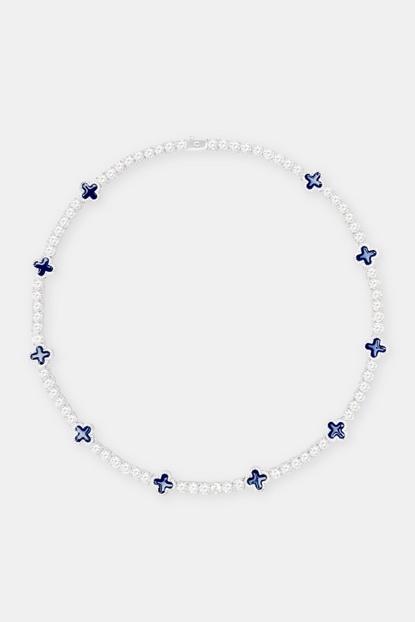Blue Motif Tennis Chain - 5mm