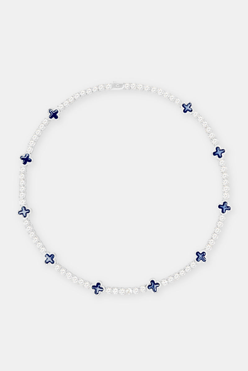 Blue Motif Tennis Chain