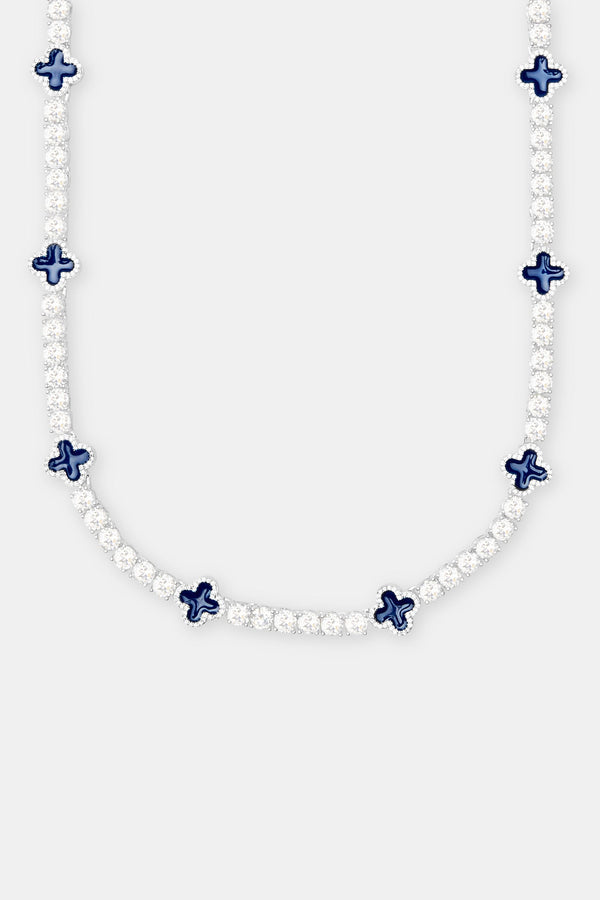 Blue Motif Tennis Chain