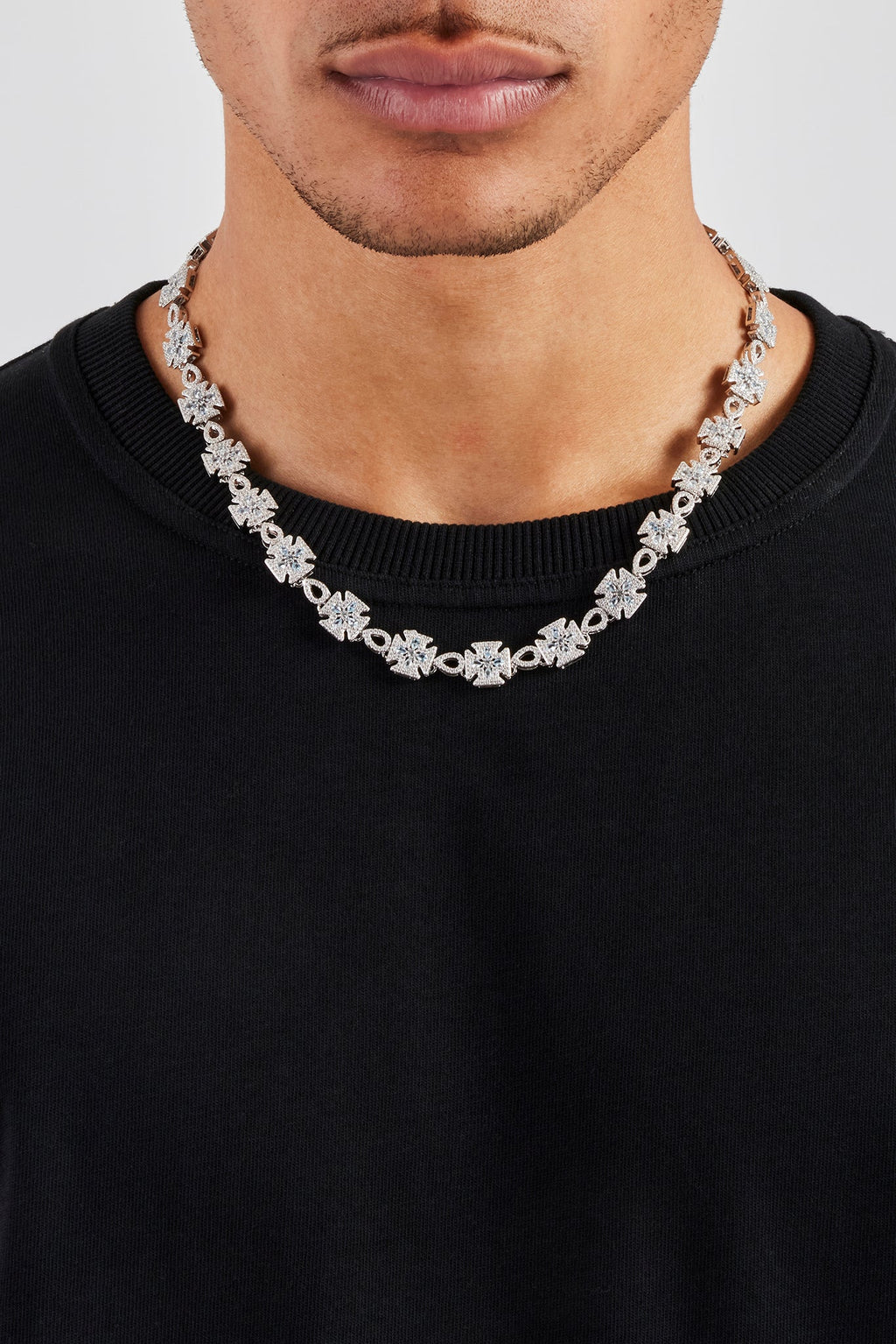 Blue String Chain Blue Motif Iced Link Chain - 10mm | Mens Chains | Shop Motif Chains at ...