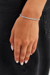Light Blue Micro Tennis Bracelet - 2.5mm
