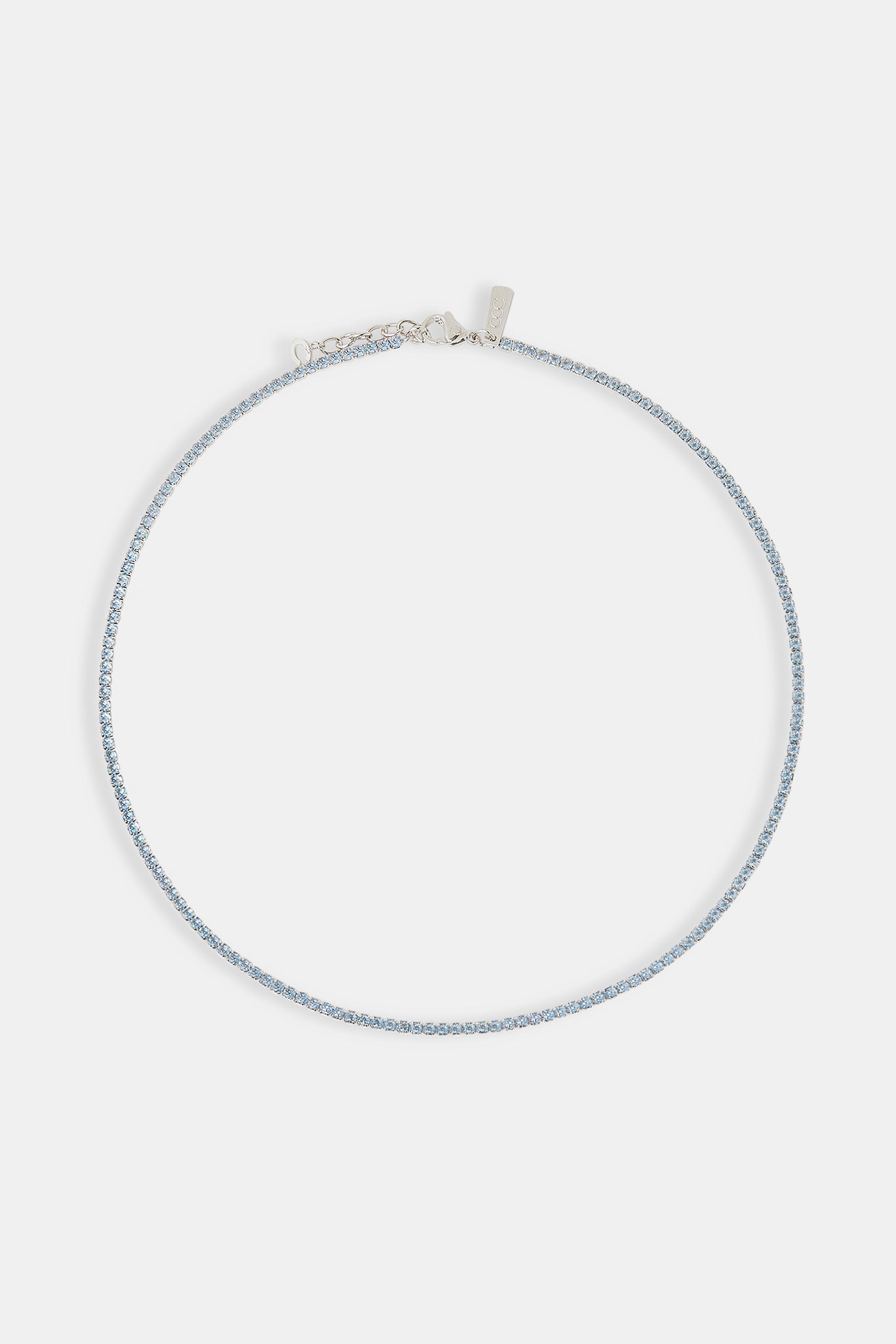 Light Blue Micro Tennis Chain - 2.5mm