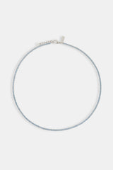 Light Blue Micro Tennis Chain - 2.5mm