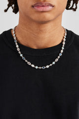 Blue & Clear Multi Gemstone Chain - 6mm