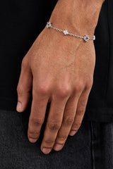 Blue Enamel Micro Motif Rolo Bracelet - 8mm