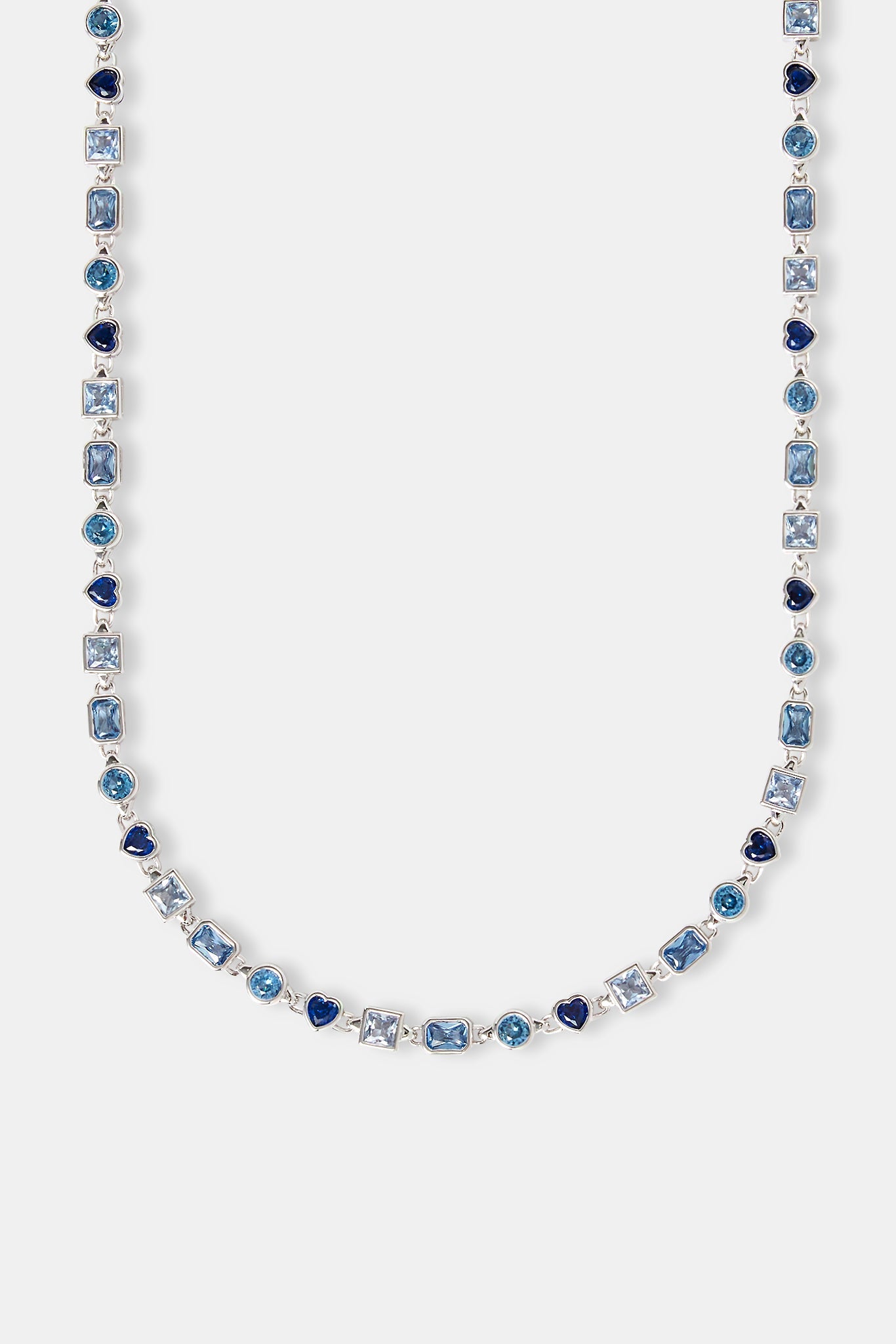 Blue Mixed Gemstone Link Chain - 6mm
