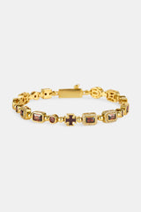 Burgundy Multi Gemstone Bracelet - 6mm