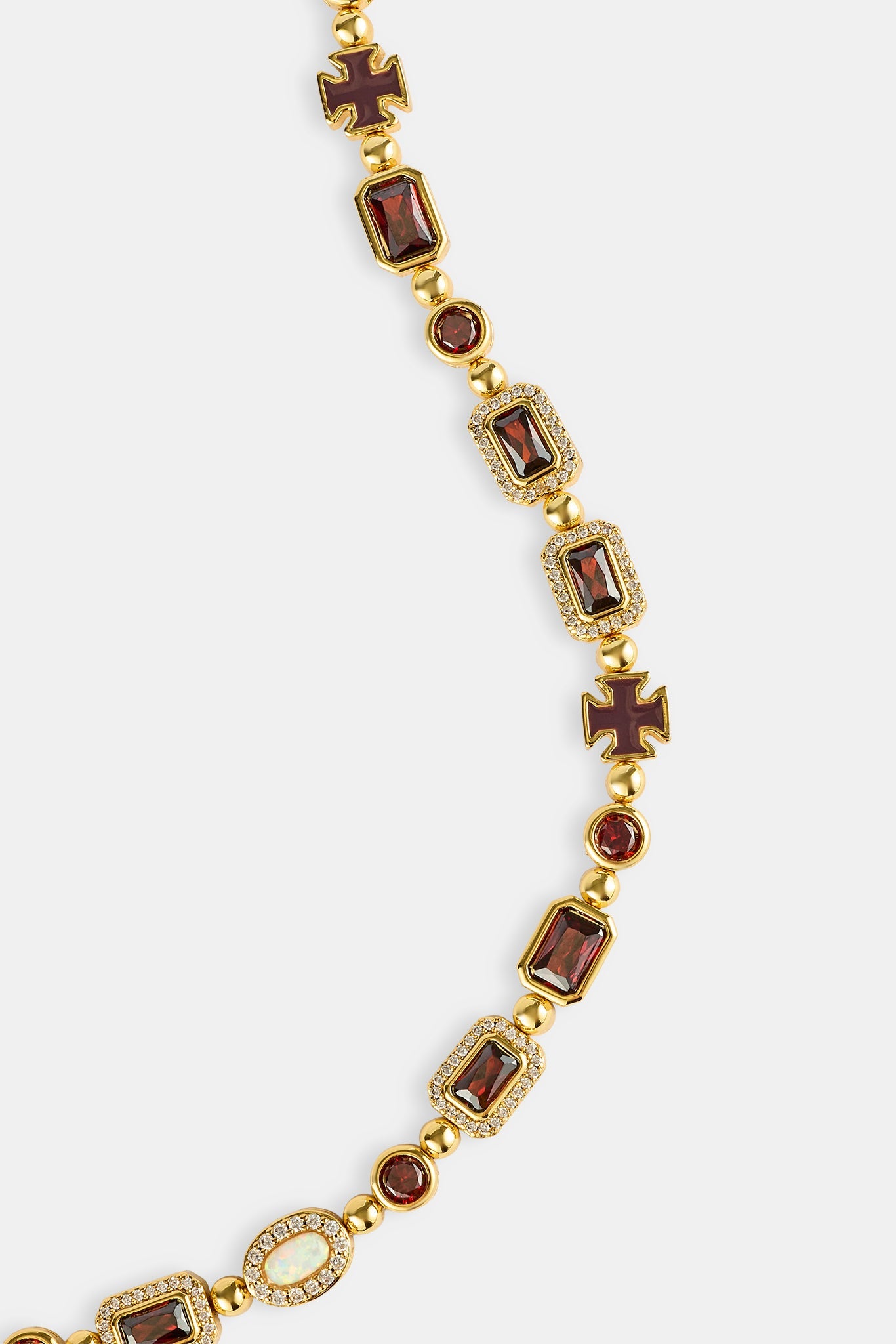 Burgundy Multi Gemstone Bracelet - 6mm