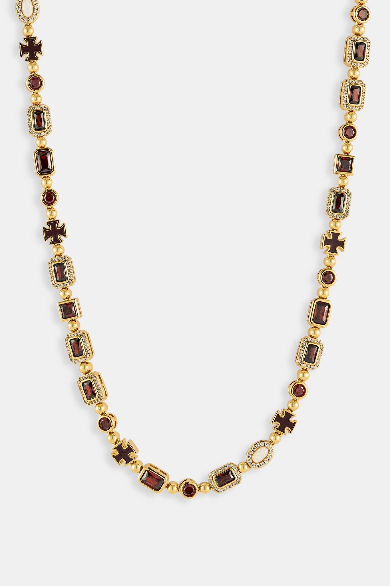 Burgundy Multi Gemstone Chain - 6mm
