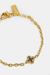 Burgundy Motif Bracelet - 8mm