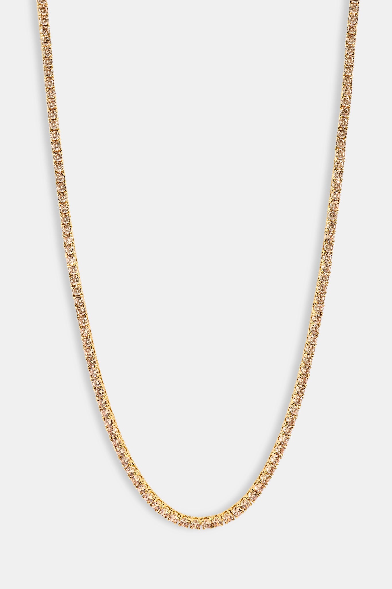 Champagne Tennis Chain - 3mm - Gold