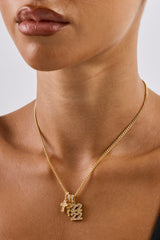 Cherub Triple Motif Necklace - 12mm - Gold