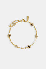 Chocolate Micro Motif Rolo Bracelet - Gold
