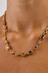 Chocolate Heart Multi Gemstone Chain - 6mm