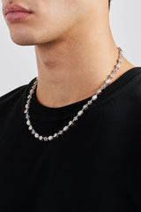 Motif & Clear Gemstone Chain - 6mm