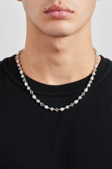 Motif & Clear Gemstone Chain - 6mm