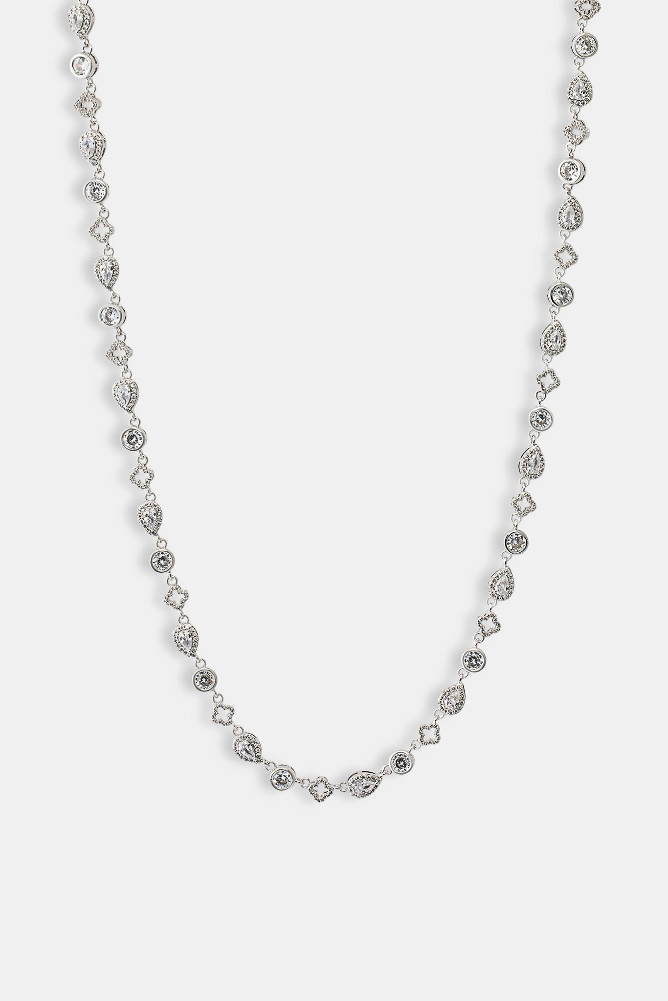 Motif & Clear Gemstone Chain - 6mm