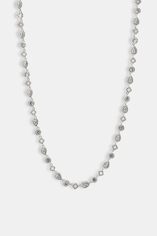 Motif & Clear Gemstone Chain - 6mm