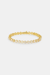 Clear CZ & Opal Bracelet - 6mm - Gold