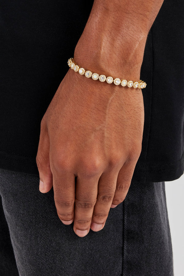 Clear CZ & Opal Bracelet - 6mm - Gold