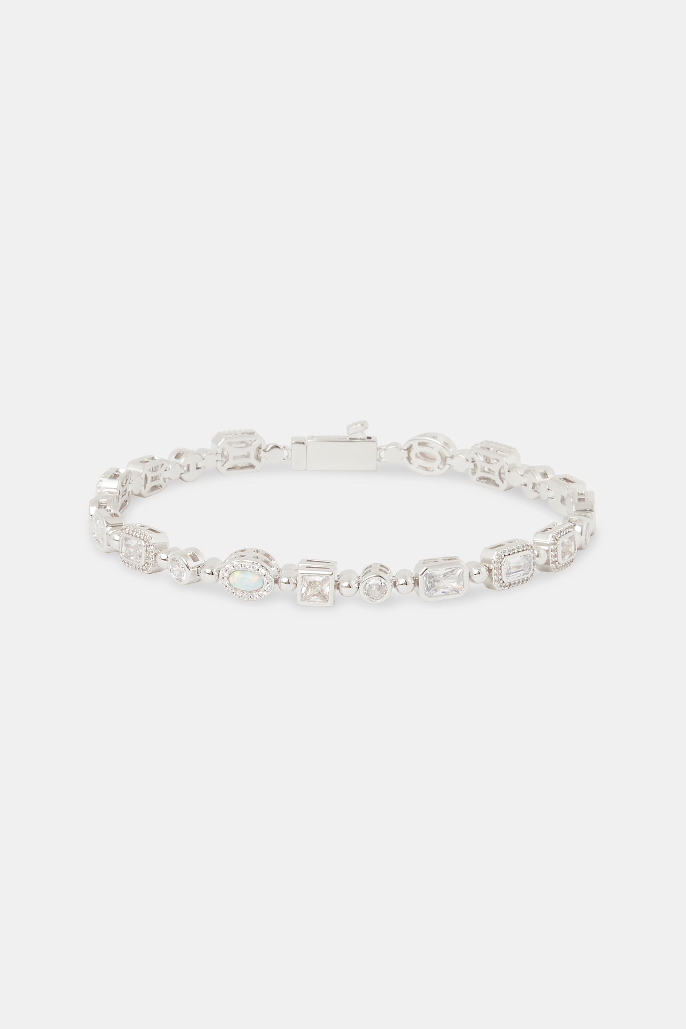 Clear Micro Multi Gemstone & Opal Bracelet - 6mm