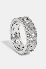 Iced Cluster Infinity Ring - 6mm - White