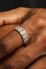 Iced Cluster Infinity Ring - 6mm - White