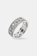 Iced Cluster Infinity Ring - 6mm - White