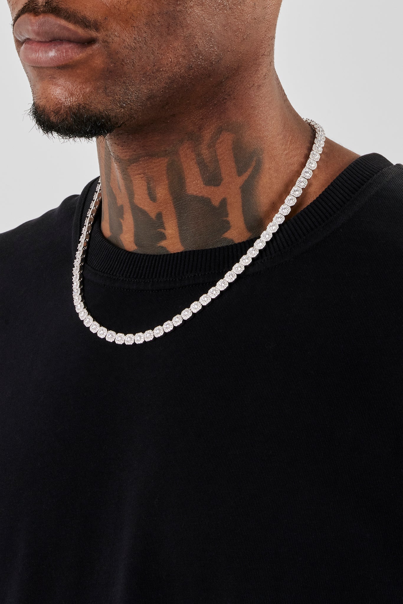 Clustered Tennis Chain - 5mm | Mens Chains | Shop Tennis Chains at