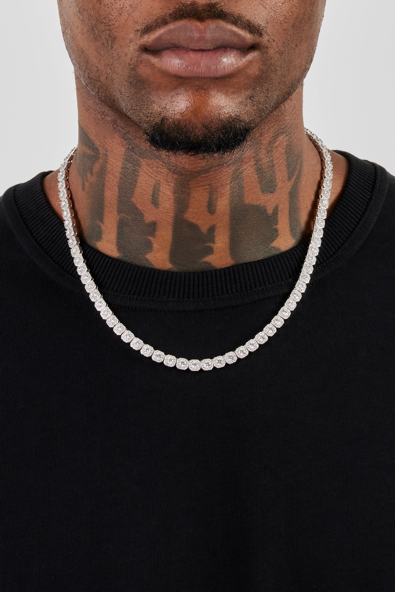 Clustered Tennis Chain - 5mm | Mens Chains | Shop Tennis Chains at