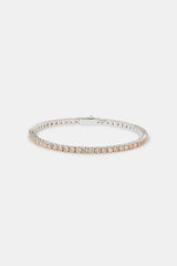 Champagne Tennis Bracelet - 3mm - White