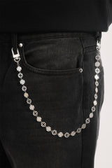 Motif Cross Outline Jean Chain - 10mm - White