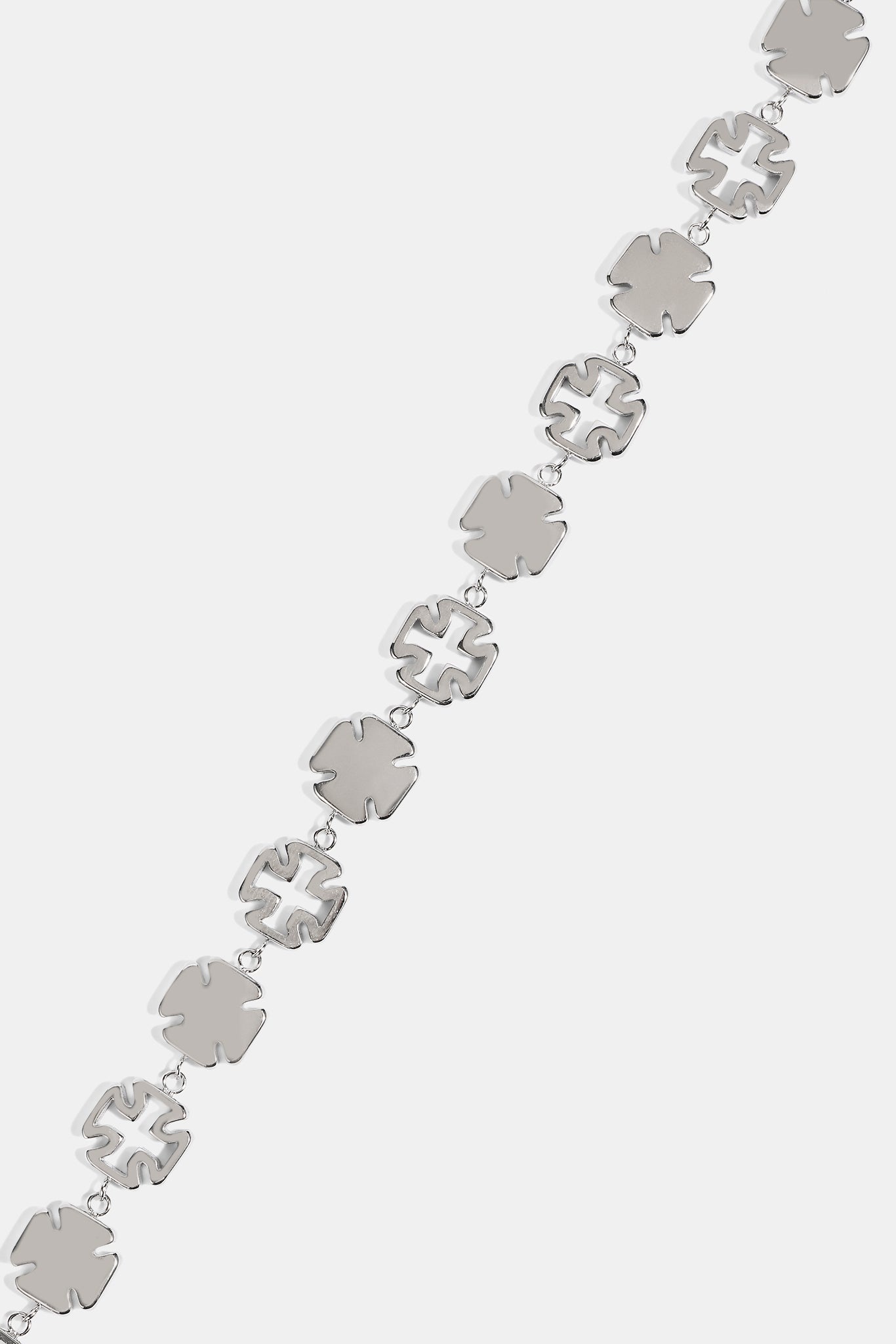 Motif Cross Outline Jean Chain - 10mm - White