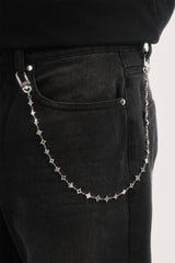 Star Outline Jean Chain - 10mm - White
