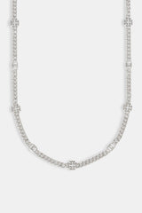 C & Cross Outline Cuban Chain - 6mm