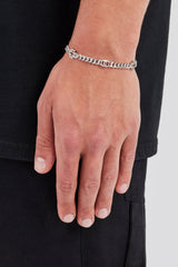 C & Cross Outline Cuban Bracelet - 6mm