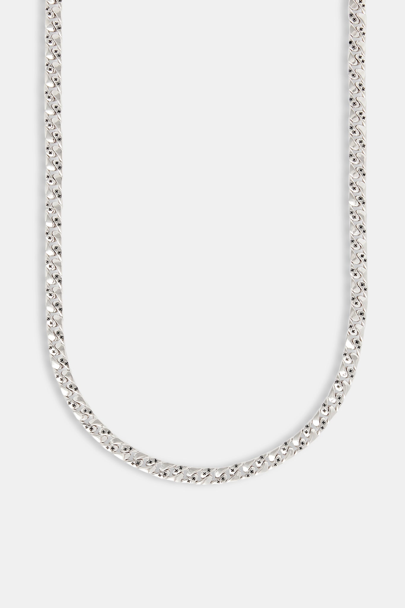 Cross Engraved Flat Cuban Chain - 6mm