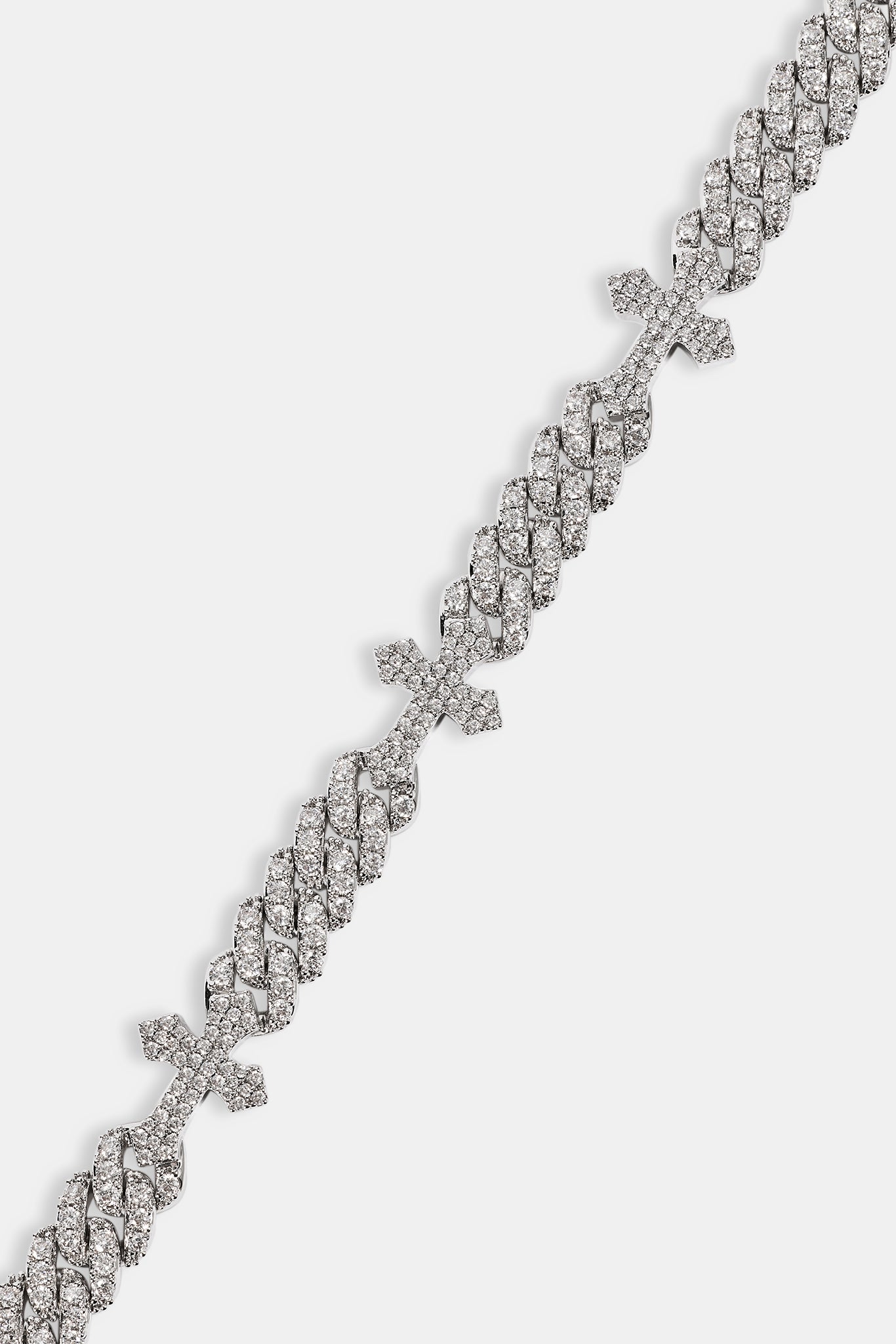 Cross Iced Cuban Bracelet - 8mm