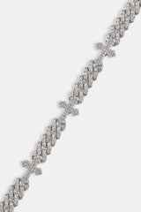 Cross Iced Cuban Bracelet - 8mm