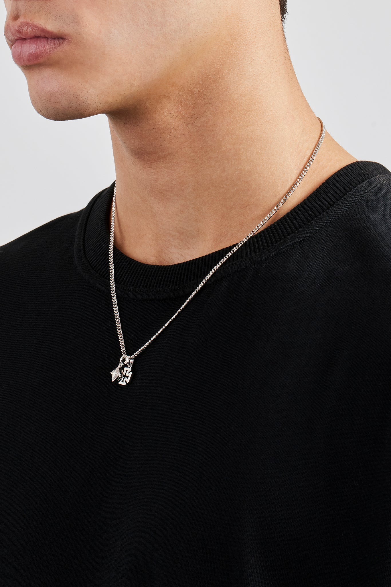 Polished Star & Cross Necklace - 10mm