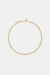 Cuban Flower and Cz Chain - 6mm