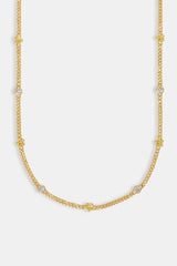 Cuban Flower and Cz Chain - 6mm