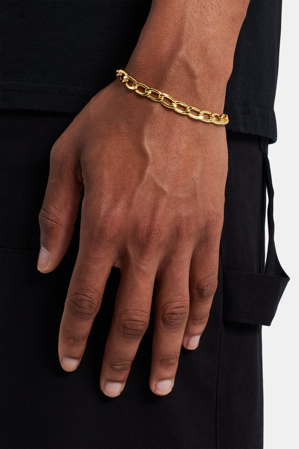 Curb Bracelet - 6mm - Gold