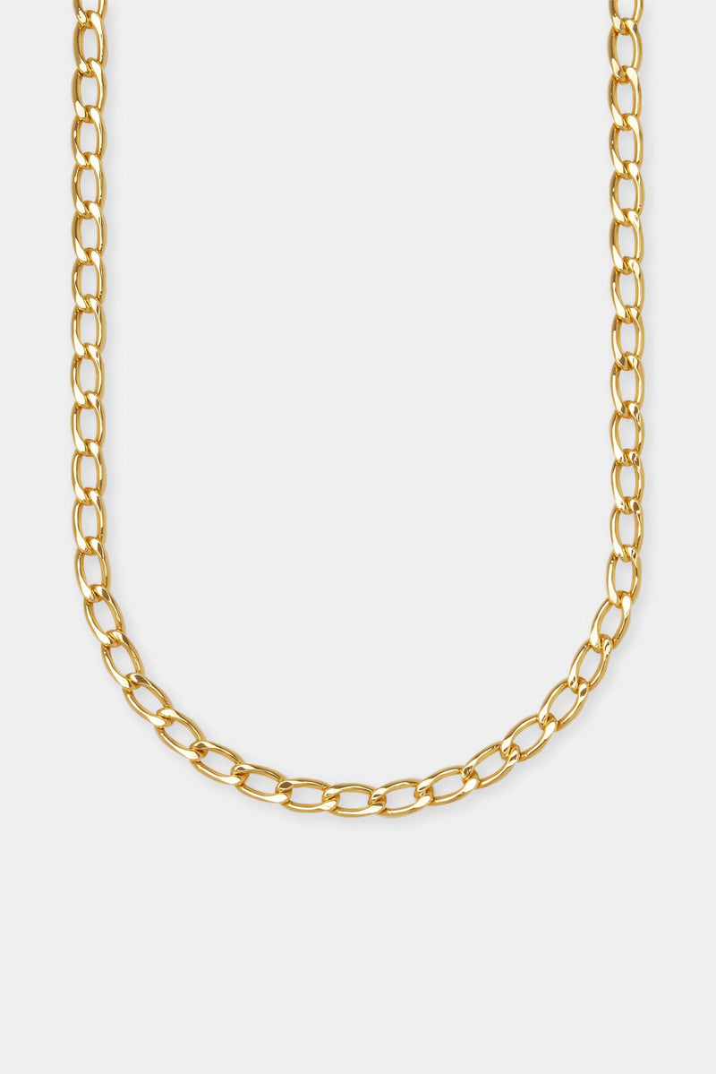 Womens Curb Chain - 6mm - Gold