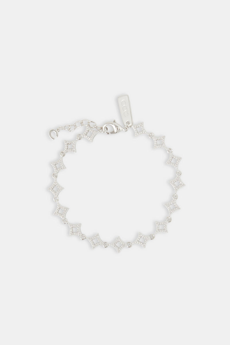 Iced Star Outline Bracelet - 8mm