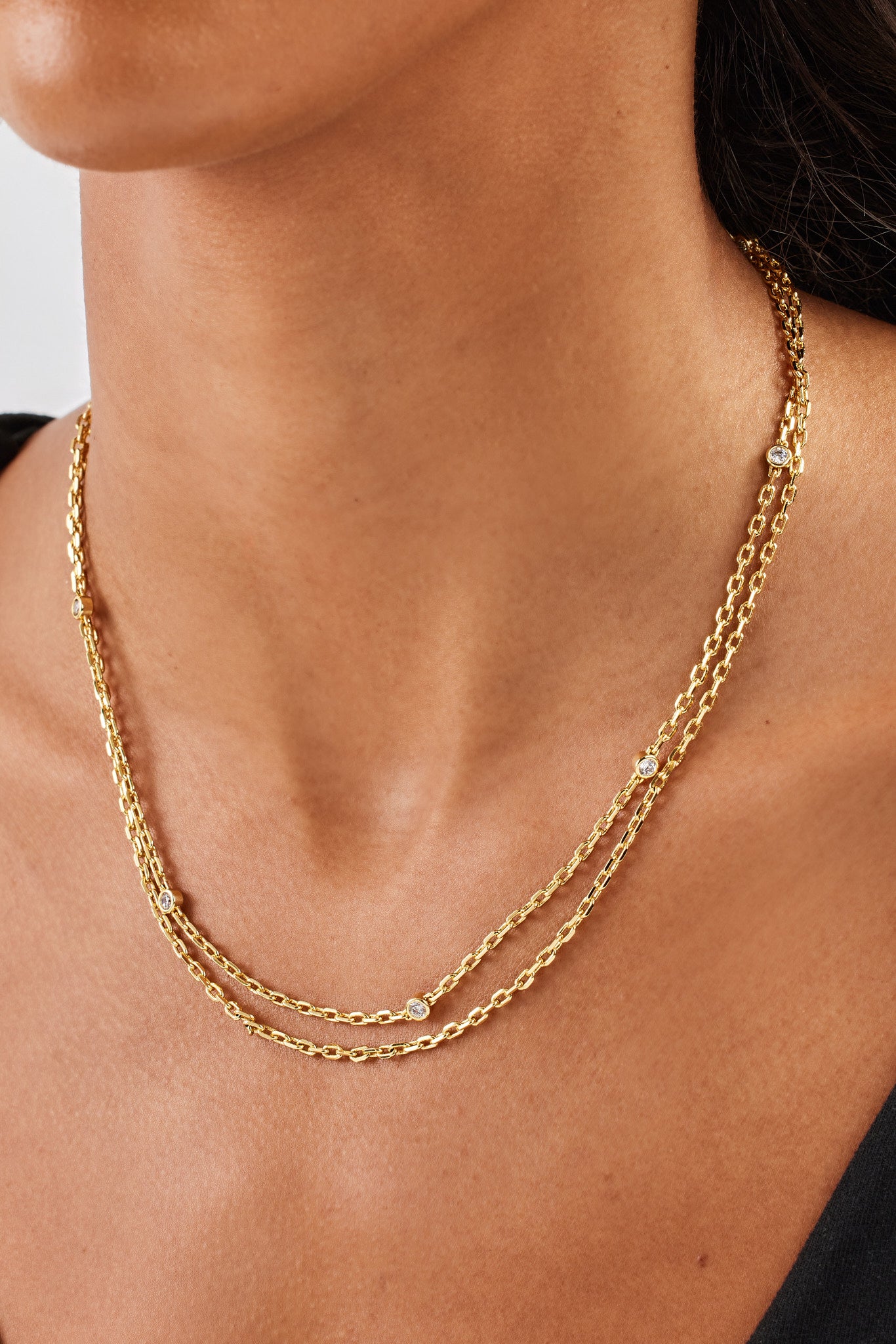 Double Layer Ice Rolo Necklace - 5mm