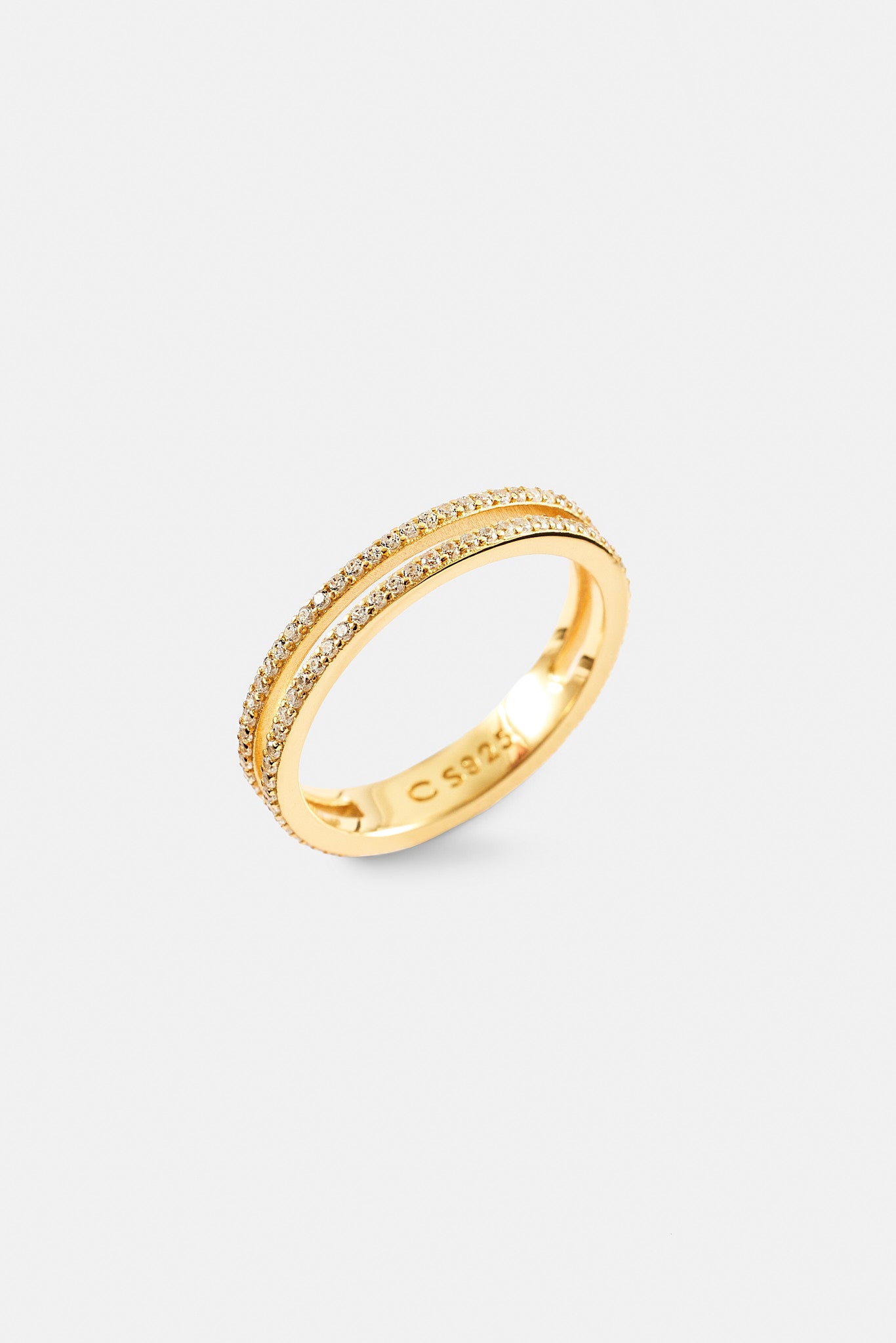 Double Row Micro Tennis Ring - 2.5mm